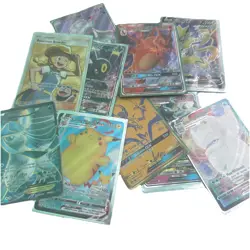 Assortment of 10 Very Good Pokemon TCG Cards Varying Between EX GX and VMAX NM - Image 1
