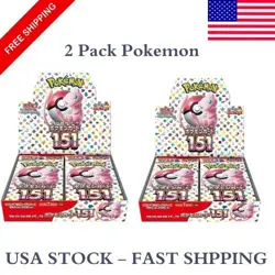 2 Pack Pokemon Card Scarlet & Violet Pokemon Card 151 Booster Box sv2a Japanese - Image 1