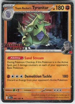 Holo Foil Team Rocket's Tyranitar (Prerelease) 096/182 Rare Miscellaneous Cards - Image 1