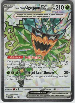 Holo Foil Teal Mask Ogerpon ex 166 Ultra Rare SV: Scarlet & Violet Promo Cards N - Image 1