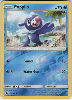 Reverse Holo Popplio - (Water Web Holo) 039/149 Promo Miscellaneous Cards & Prod - Image 1