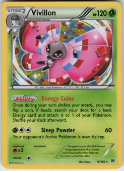Holo Foil Vivillon - 15/162 (Cosmos Holo) 015/162 Promo Miscellaneous Cards & Pr - Image 1