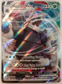 PSA 9 MINT Aggron VMAX 097/172 Brilliant Stars FULL ART Pokemon Card - Image 3