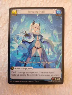 Freezing Hail Frost Dragon Nova Aokami Grand Archive Anime Expo 2025 Promo Card - Image 1