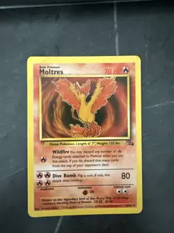 Pokemon TCG Moltres Fossil Card 27/62 Original 1999 Excellent Condition - Image 1