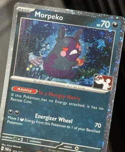Morpeko 121/182, NM Holo, 2 Swirls + Holobleed, Prize Pack Series 5 Pokemon Card - Image 4