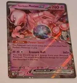 Team Rocket's Mewtwo ex 205 Sv: Scarlet & Violet Pokemon Promo Holo Card - Image 2