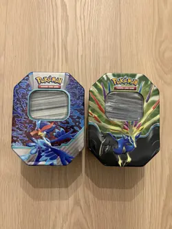 Pokemon Bundle Collection 2 tins full modern cards great condition and sleeves - Image 1
