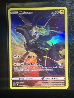 Pokemon Zekrom Holo Ultra Rare TCG Card TG05/TG30 Brilliant Stars 2022 - Image 1