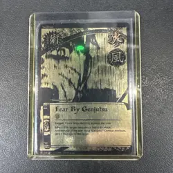 Fear By Genjutsu J-640 Black & Gold Super Rare Broken Promise Naruto Card Game - Image 1
