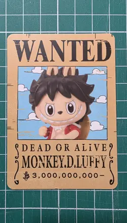 Pop MART Labubu the Monsters x One Piece Series Monkey D. Luffy Card - Image 1