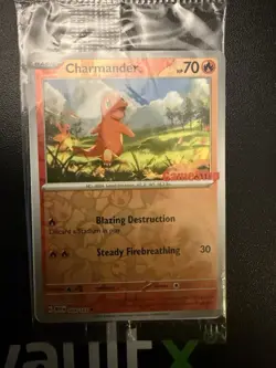 Pokemon TCG Charmander - 004/165 (GameStop Exclusive) Stamped Promo Card SEALED - Image 1