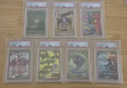 PSA Pokemon Card Lot Of 7 Graded Cards - English - PSA 9 Grade / Charizard 215 - Image 1