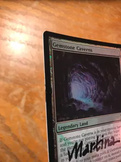 Magic the Gathering MTG foil Gemstone Caverns Time Spiral signed by Artist LP+ - Image 5