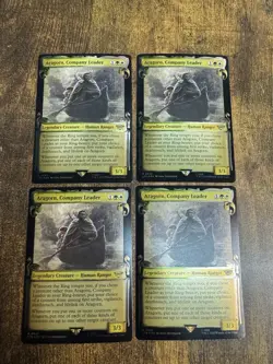 4x Aragorn, Company Leader FOIL Showcase Scrolls Lord of the Rings Pack Fresh - Image 1