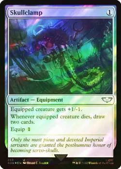 1x SURGE FOIL Skullclamp Warhammer 40,000 MTG (Near Mint) Magic: the Gathering - Image 1