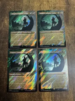 4x Aragorn, Company Leader Surge FOIL Showcase Lotr Mtg Pack Fresh - Image 1