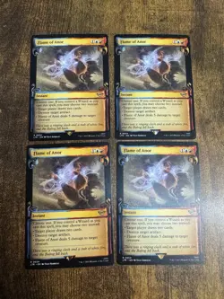 4x Flame of Anor Showcase Scroll Lord Of The Rings Mtg Pack Fresh - Image 1