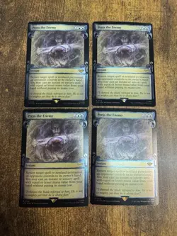 4x Press the Enemy FOIL Showcase Scroll Lord Of The Rings MTG Pack Fresh - Image 1