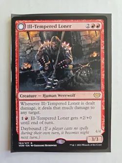 Ill-Tempered Loner Howlpack Avenger - Crimson Vow - LP - MTG Magic - Rare - Image 1