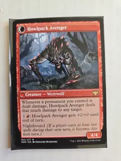 Ill-Tempered Loner Howlpack Avenger - Crimson Vow - LP - MTG Magic - Rare - Image 2