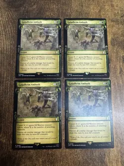 4x Galadhrim Ambush Showcase Scroll Lord Of The Rings Mtg Pack Fresh - Image 1