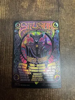 1x Sauron, the Dark Lord Borderless Poster FOIL LOTR MTG Pack Fresh - Image 1