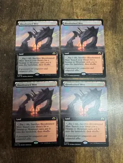4x Bloodstained Mire Extended Art MTG MH3 Pack Fresh - Image 1