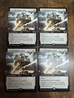 4x Swift Reconfiguration Extended Art Kamigawa Commander MTG Pack Fresh - Image 1