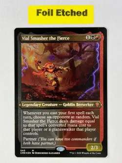 1x MTG Vial Smasher the Fierce - (Foil Etched) - Commander Legends - NM #540 - Image 1