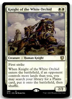 MTG Knight of the White Orchid R Commander: Innistrad: Midnight Hunt 88 LP - Image 1