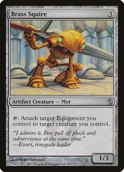 Brass Squire 1x MtG Mirrodin Besieged PLAYED - Image 1