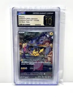 Pokemon TCG - CGC 10 Pristine Pikachu 173/165 Japanese - AR Art Rare 151 - Image 1