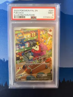 2023 POKEMON PAL EN-PALDEA EVOLVED ILLUSTRATION RARE #201 FUECOCO PSA 9 - Image 1