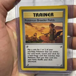 Pokemon Breeder Fields Neo Revelation Unlimited 62/64 Pokemon Vintage WOTC LP - Image 1