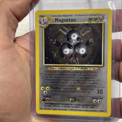 Pokemon Vintage Magneton Holo Rare Neo Revelation 10/64 WotC LP with SWIRL Vtg - Image 3