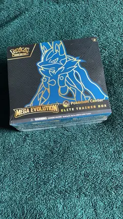 Pokemon TCG Mega Evolutions Lucario Pokemon Center Elite Trainer Box ETB (Tear) - Image 1