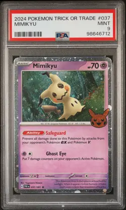 2024 POKEMON TRICK OR TRADE #037 MIMIKYU PSA 9 - Image 1