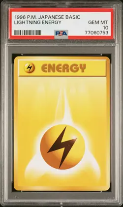 1996 POKEMON BASE SET JAPANESE LIGHTNING ENERGY PSA 10 - Image 1