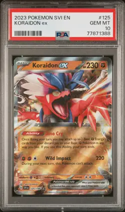 2023 POKEMON SVI EN-SCARLET & VIOLET #125 KORAIDON EX PSA 10 - Image 1