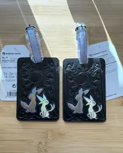 X2 Pokemon TCG: Celestial Espeon & Umbreon Bag Luggage Tag Pokemon Center ✨ - Image 1