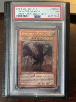 Judgment Dragon TU01-EN000 Ultimate Rare PSA 7 Euro Print - Image 1