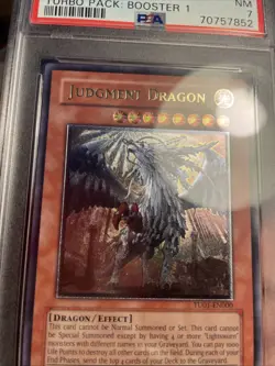 Judgment Dragon TU01-EN000 Ultimate Rare PSA 7 Euro Print - Image 3