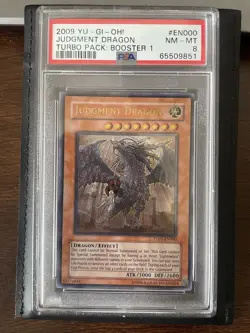 Yu-Gi-Oh Judgment Dragon TU01-EN000 Ultimate Rare PSA 8 - Image 1