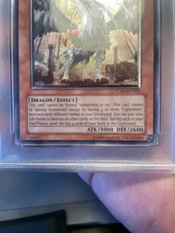 Yu-Gi-Oh Judgment Dragon TU01-EN000 Ultimate Rare PSA 8 - Image 3