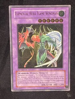 Elemental HERO Flame Wingman Ultimate TLM-EN035 The Lost Millennium 1st Edition - Image 1