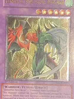 Elemental HERO Flame Wingman Ultimate TLM-EN035 The Lost Millennium 1st Edition - Image 3