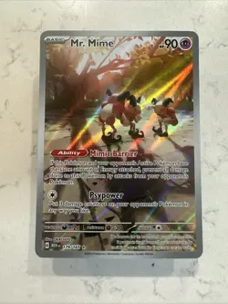 Pokemon TCG Mr. Mime Scarlet & Violet Holo Illustration Card 179/165 - Image 1