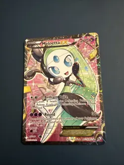 Legendary Treasures Meloetta EX Rare Ultra Holographic Full Art Pokemon Card - Image 1