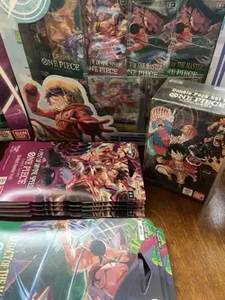 One Piece Card Lot - 2 illustrative Boxes - 1 Double Pack Set & 16 Boosters 9-12 - Image 1